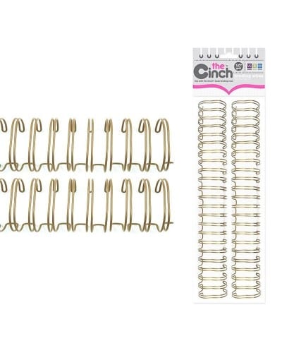 Cinch Wires 1.9cm 2Pkg Gold