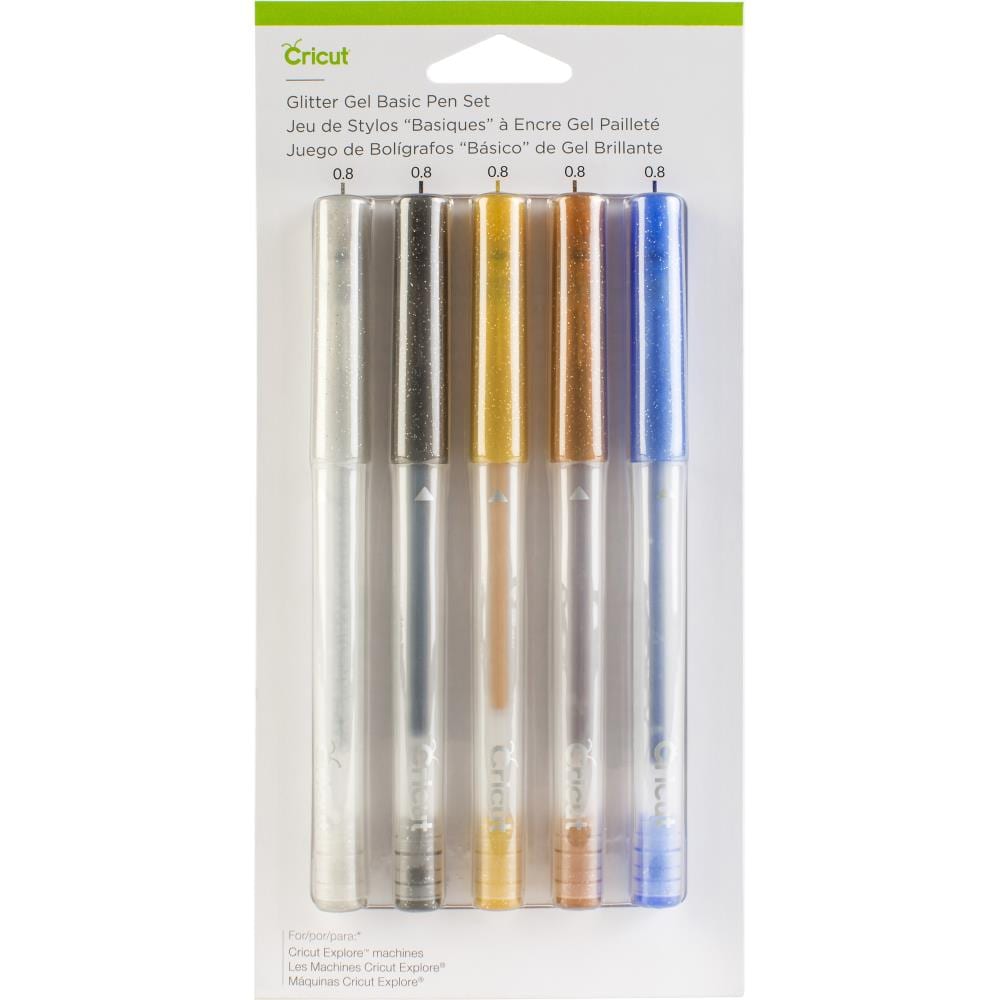 Cricut Glitter Gel Pen Set 5/Pkg Basics