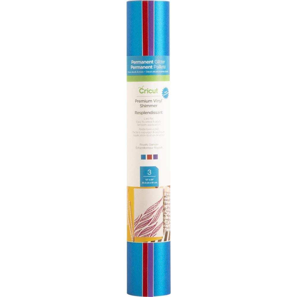Cricut Shimmer Vinyl Sampler 12"X24" 3/Pkg Royalty