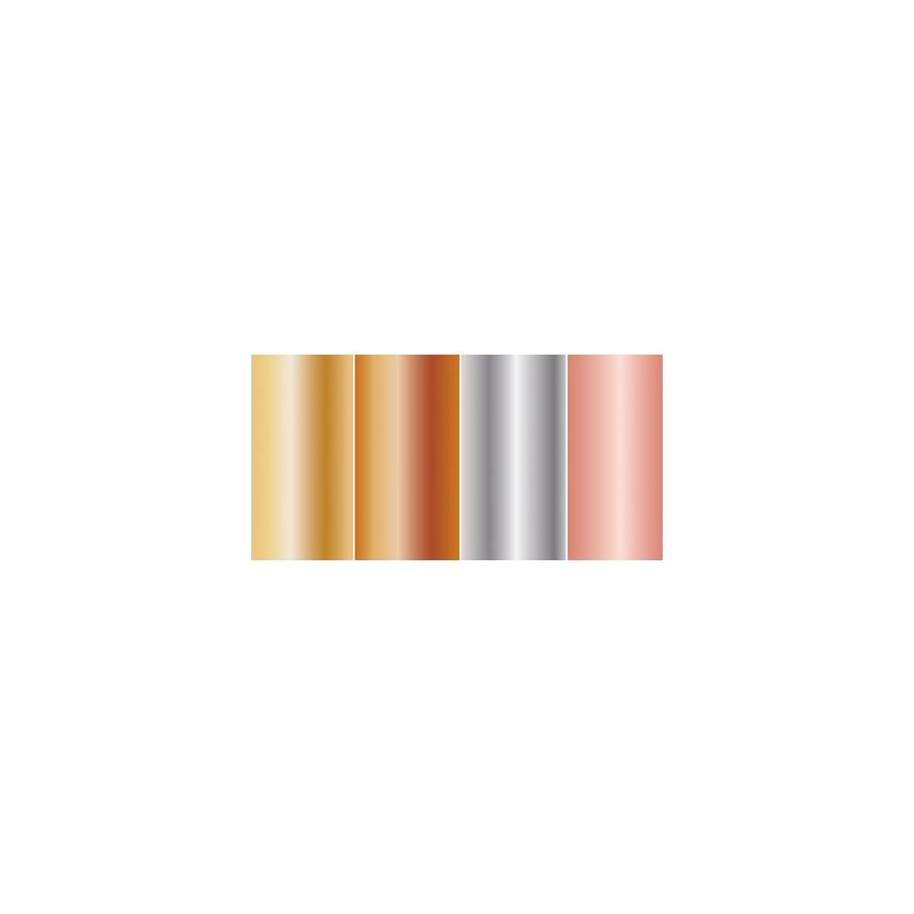 American Crafts Color Pour Pre-Mixed Paint Kit 4/Pkg Mixed Metal Metallic - Image 2