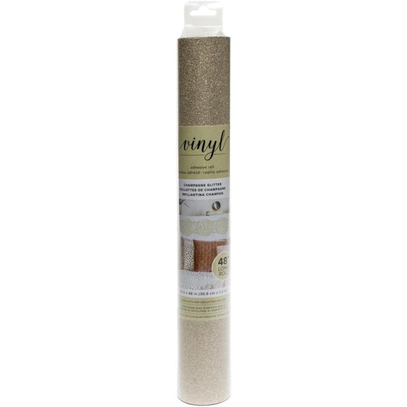 American Crafts Glitter Adhesive Vinyl Roll 12"X48" Champagne
