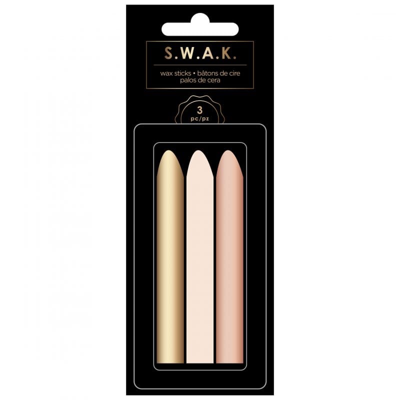 WAX STICKS - AC - S.W.A.K. WAX SEALS - GOLD, PEARL, ROSE GOLD (3 PIECE)