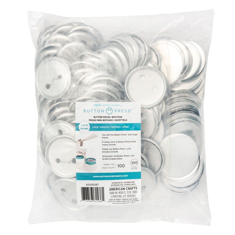 We R Memory Keepers Button Press Bulk Refill Pack 100/Pkg Large (58mm)